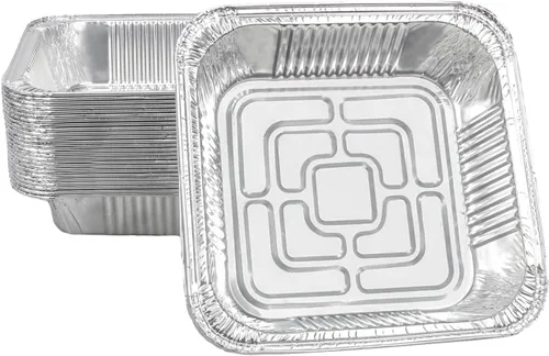 Miniatura 9 de Forros de papel de aluminio antiadherentes desechables para freidora de aire, cuadrados, 50 piezas, papel de aluminio a prueba de aceite también