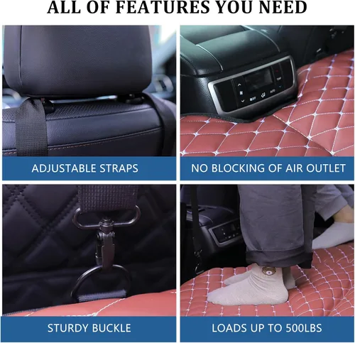 Miniatura 4 de Colchón de cama de asiento trasero de camión no inflable, camas portátiles para camiones grandes, cama de viaje plegable de doble cara F150/Camiones