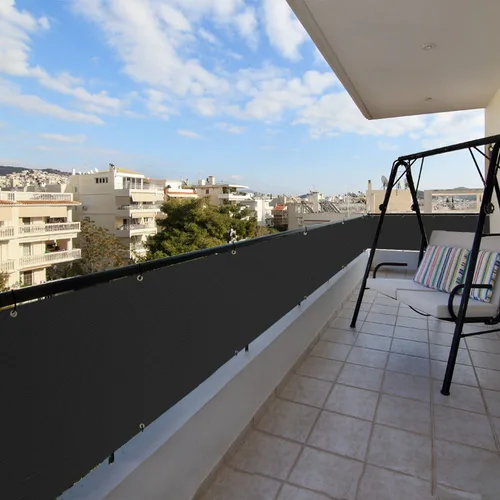 Miniatura 6 de Patio Pantalla de Privacidad para Balcón de 3' x 10', Cubiertas de Barandilla de Apartamento, Paneles de Valla para Exteriores, Valla Temporal
