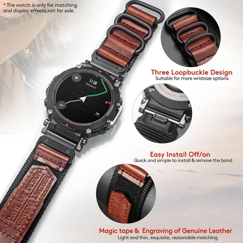 Miniatura 39 de Correa de reloj compatible con Amazfit T-Rex/T-Rex 2/T-Rex Pro/T-Rex Ultra/T-Rex Ultra 2, nuevo diseño de conector mejorado