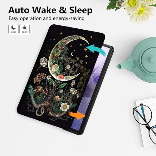 Miniatura 187 de Funda para tablet Fire 7 (12ª generación, versión 2022), delgada, a prueba de golpes, delgada, de piel sintética, con función de apagado/encendido