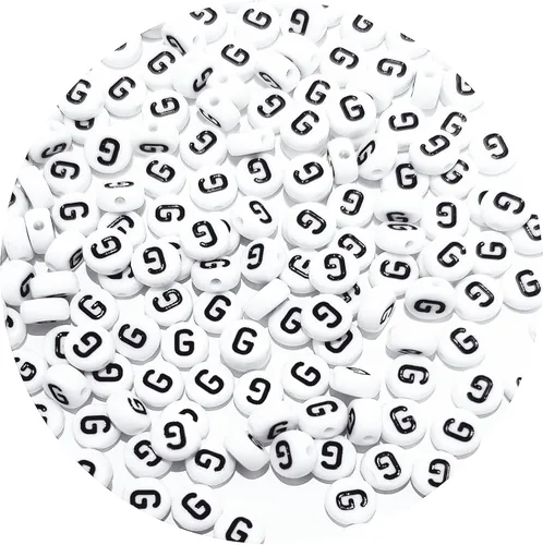 Miniatura 32 de Cuentas cuadradas de letras acrílicas de 0.236 x 0.236 pulgadas, cuentas A del alfabeto para pulseras, joyería, llavero DIY, 100