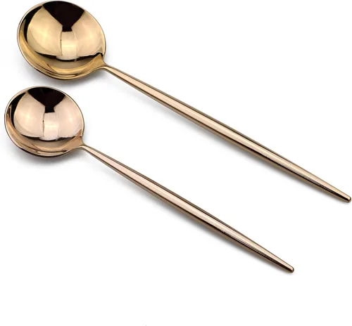 Miniatura 6 de 18/10 cubertería de acero inoxidable, acabado de espejo, apto para lavaplatos, Negro