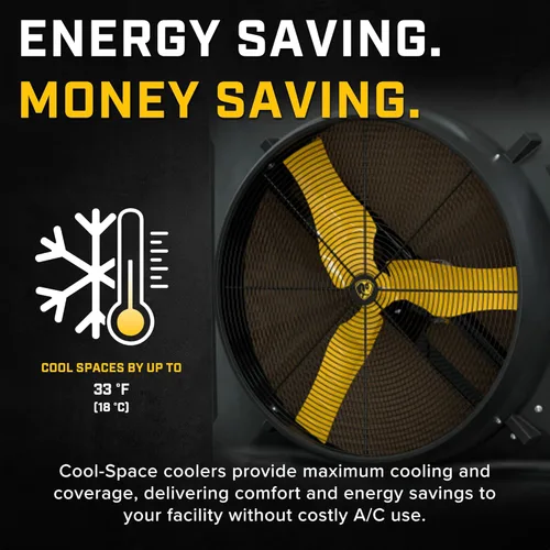 Miniatura 4 de Big Ass Fans - Enfriador evaporativo portátil Cool-Space (Cool-Space 400), ventilador de 36 pulgadas de diámetro, uso en interiores o exteriores