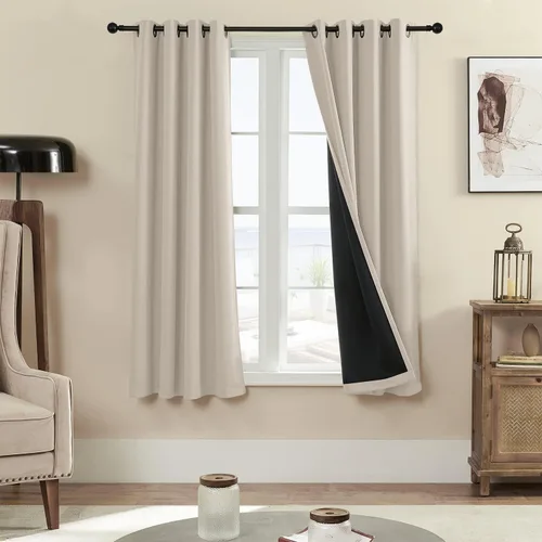 Miniatura 46 de Rutterllow - Cortinas 100% opacas, paneles de cortina con ojales, aislamiento térmico y bloqueo de luz para habitación y sala de estar