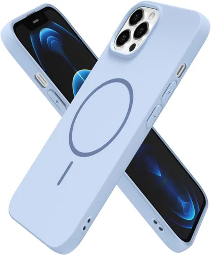 Miniatura 53 de oakxco Funda de silicona Mag Safe para iPhone 17 Pro Max, funda magnética delgada y fina compatible con carga inalámbrica MagSafe, bonita funda Negro