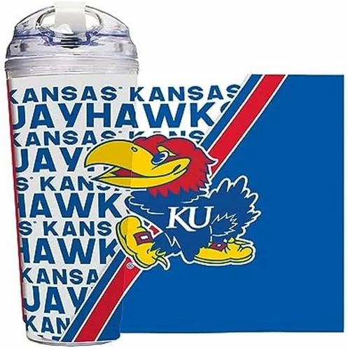 Miniatura 13 de Rico Industries Taza acrílica NCAA estándar de 24 onzas con tapa con bisagra, taza de doble pared oficialmente licenciada con pajita