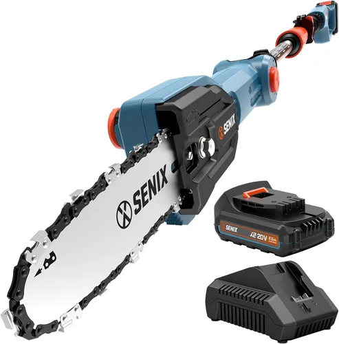 Miniatura 10 de SENIX CSPE6.5-M Sierra de poste eléctrica manual con cable de 6.5 amperios con barra y cadena Oregon de 8 pulgadas, sierra de cadena para podar