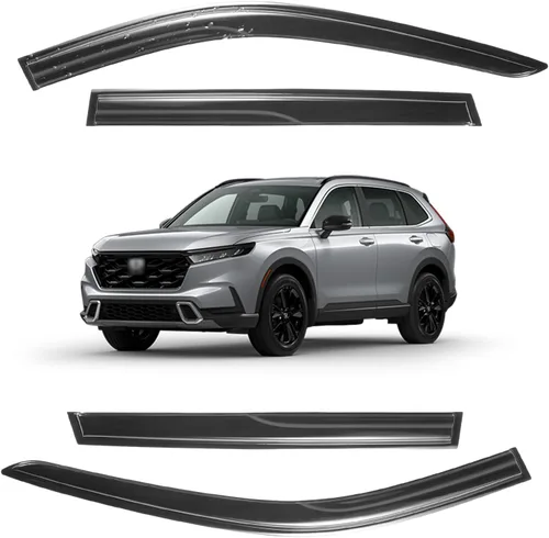 Miniatura 71 de Viseras para ventanas para Mazda 3 Sedán 4 puertas 2004 2005 2006 2007 2008 2009 estilo JDM Mugen, deflector de viento, protector solar y de lluvia