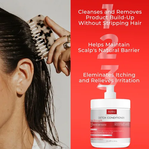 Miniatura 5 de Acondicionador Detox – Acondicionador de Limpieza Profunda para Cabello Dañado y Seco Detox de Metales Pesados y Eliminación de Acumulación