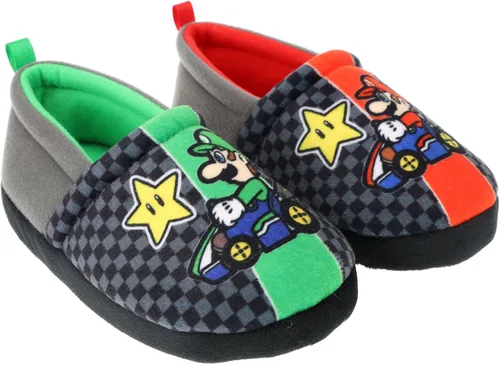 Miniatura 2 de Super Mario Pantuflas para niños Mario y Luigi Nintendo Pantuflas sin cordones