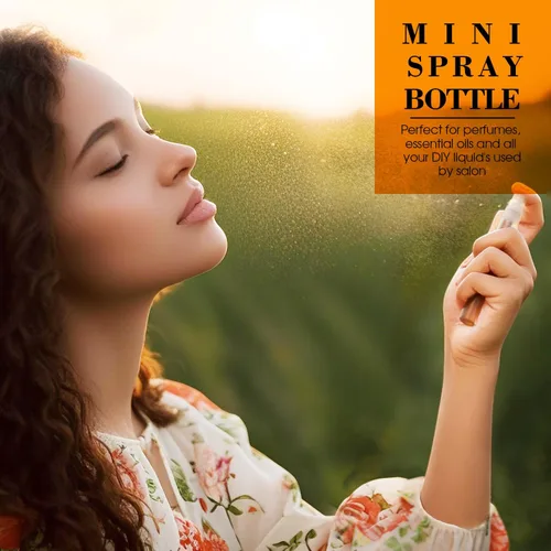 Miniatura 6 de 60 mini botellas de 0.2 fl oz, botella de spray portátil de plástico transparente, atomizador de perfume recargable de niebla fina vacía