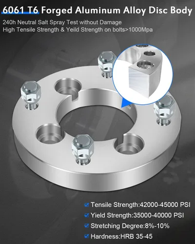 Miniatura 6 de ECCPP 4 adaptadores de espaciadores de rueda de 4 lengüetas de 1 pulgada, conversión de 4x110 a 4x137 10x1.25 2.913 in para 2007-2016 para Rancher