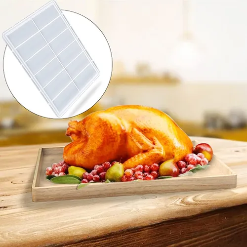 Miniatura 8 de Rolin Roly Moldes rectangulares grandes de resina para bandeja de silicona, molde de fundición, molde de epoxi para plato de bricolaje, soporte