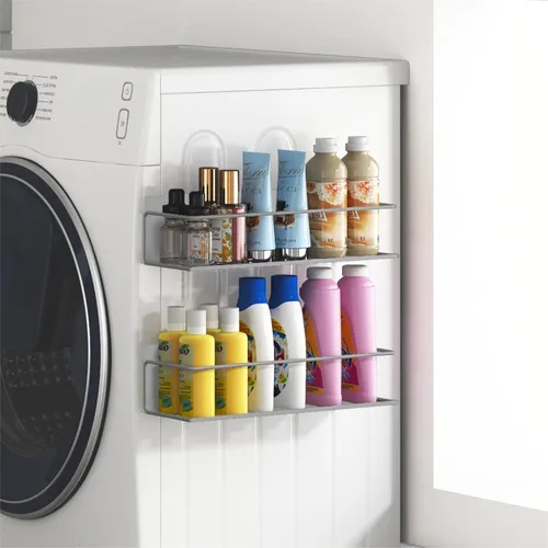 Miniatura 6 de Estante magnético para especias para refrigerador, estante magnético que ahorra espacio para nevera, paquete de 4 unidades, con soporte magnético