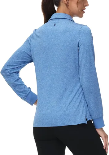 Miniatura 3 de Rdruko Polo de manga larga para mujer, camisetas deportivas casuales