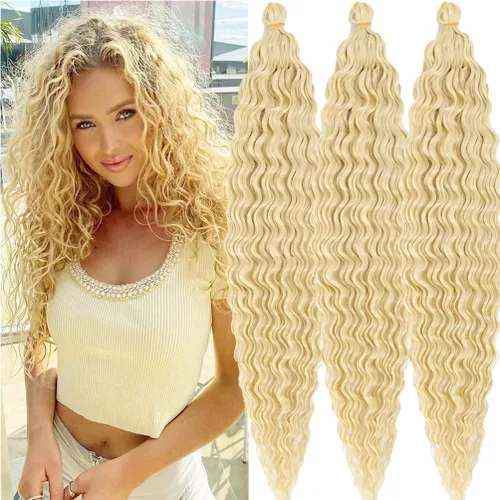 Miniatura 19 de 3 trenzas de ganchillo Passion Twist, cabello sintético preseparado para trenzar de 14 pulgadas, 3 paquetes de cabello trenzado pretrenzado