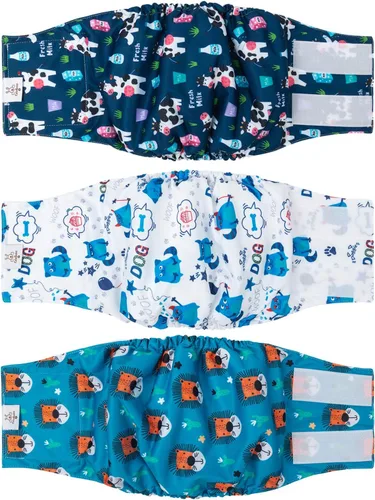 CuteBone - Pañales para perros macho, tamaño mediano, DM14M