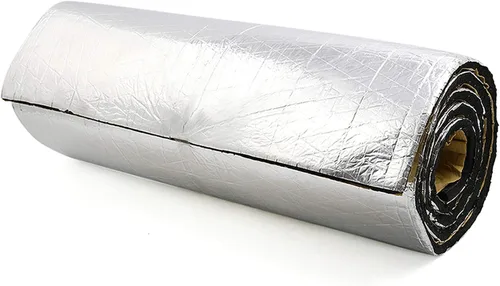 Miniatura 8 de Uxcell 394 mil 10 mm 10.76 pies cuadrados esterilla de amortiguación de sonido con espuma de aluminio para aislar el calor del motor del parachoques