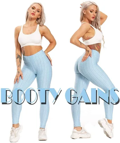 Miniatura 29 de SEASUM - Pantalones de yoga de cintura alta para mujer, con control de abdomen y realce de glúteos, leggings favorecedores para entrenar y correr