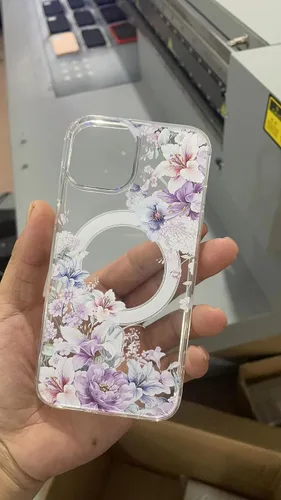 Miniatura 2 de para iPhone 13 Mini Linda Funda Magsafe, Carcasa Protectora y Anti-Shock de Flores, Cubierta de PC+TPU, Magnética, para Mujeres flor (flower 5)