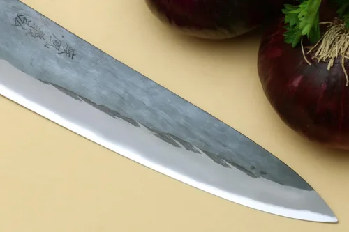 Miniatura 5 de Yoshihiro Kurouchi - Cuchillo de chefs Gyuto de acero inoxidable forjado en negro con mango de ébano (9.5 pulgadas (9.449 in) y sin saya)