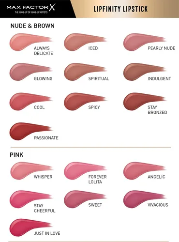 Miniatura 12 de Max Factor Lipfinity Lápiz labial, picante, 1 juego