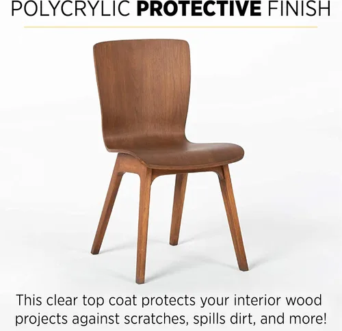 Miniatura 3 de Minwax 233334444 - Acabado de madera poliacrílica protectora, satén transparente, ½ pinta