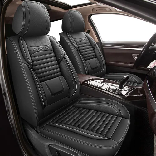 Miniatura 11 de DISUTOGO Juego completo de fundas de asiento de automóvil para Toyota Avalon 2001-2025 2026, de piel sintética, impermeables, compatibles con bolsa
