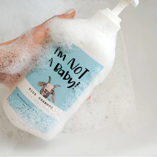 Miniatura 3 de I'm NOT A Baby! Champú para niños, 16.9 onzas líquidas, leche de cabra, dermatológicamente probado, cero silicona, PETA en crueldad animal y sin