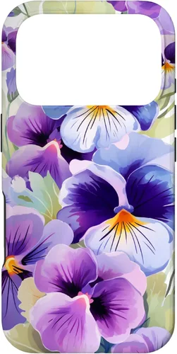 Miniatura 30 de Pansy Flower Pattern Floral Case for iPhone 17