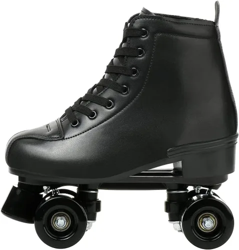 Miniatura 5 de Patines unisex de doble fila, cuatro ruedas, patines altos, patrón de rayos, para principiantes, mujeres, hombres, niños y niñas