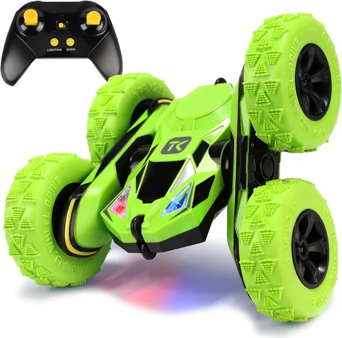 Miniatura 10 de Threeking - Coches a control remoto, juguetes de autos RC para niños y niñas de 6 a 12 años, baterías modulares USB-C mejoradas, auto de acrobacias