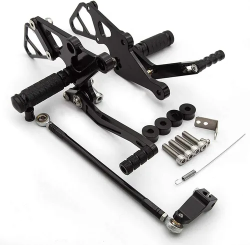 Miniatura 5 de Motocicleta aluminio repuestos Estriberas trasero Sets reposapiés apto para Yamaha MT-07 2013 2014 2015 2016 2017 (negro)