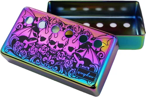 Guyker Humbucker - Cubierta de pastilla (1.969 in/2.047 in espacio entre postes) – Puente de cuproníquel y pastillas para el cuello, piezas de