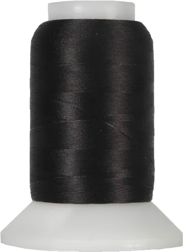 Hilo elástico lanudo de Threadart para serger - Bobinas de 1000 m - Hilo de nailon para traje de baño, lencería, tejidos - Negro - Color 9228