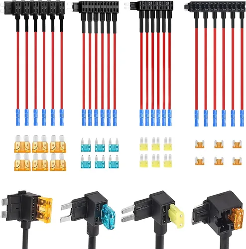 Miniatura 11 de BFXM 16 Pack 4 Tipos 12V Adaptador de Fusibles para Añadir Circuito en Coche, Adaptadores de Fusibles Mini Micro2 y de Bajo Perfil para Coches, 16