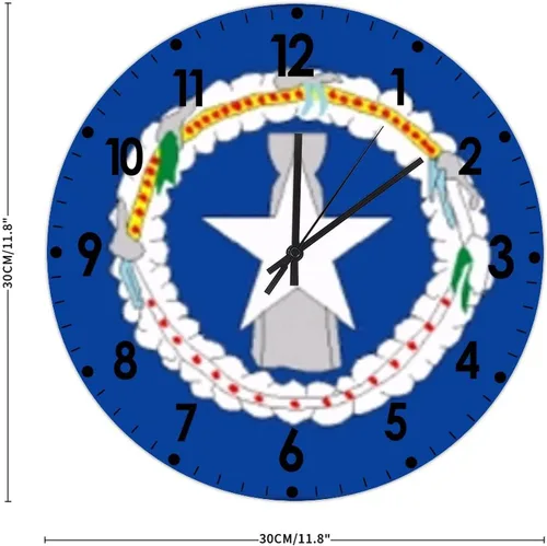 Miniatura 255 de Cheyan Reloj de pared con bandera de Canadá de 12 pulgadas, silencioso, sin tictac, de PVC, funciona con pilas, reloj redondo decorativo, regalo