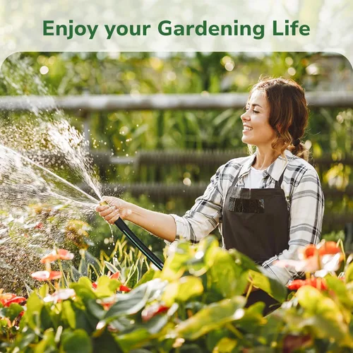 Miniatura 7 de GreatBuddy Manguera de jardín de 3 pies, 5/8 pulgadas, manguera híbrida resistente, flexible y ligera, explosión de 600 PSI con accesorios de latón
