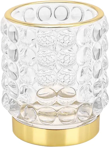 DASITON Organizador Soporte para Brochas de Maquillaje, Soporte para Brochas de Maquillaje de Cristal, Organizador de Almacenamiento de Brochas de