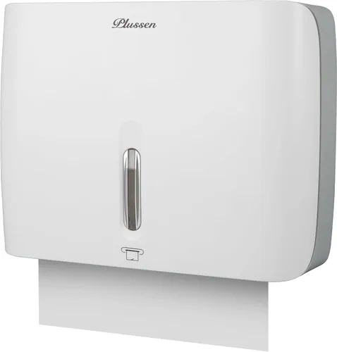 Miniatura 11 de Dispensador de toallas de papel de montaje en pared comercial con cerradura de llave, dispensador compacto de toallas de papel multipliegue