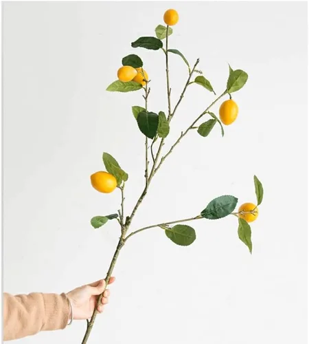 Miniatura 3 de LIOONS Árbol artificial realista de limón, naranja, árbol artificial de simulación, plantas artificiales de suelo, árbol de imitación grande
