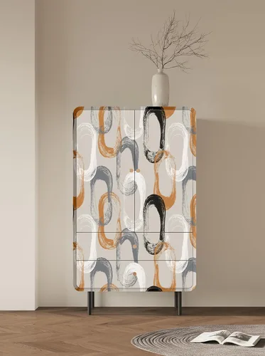 Miniatura 8 de Blooming Wall DPYB12 - Papel tapiz autoadhesivo extraíble con círculos de elipse geométricos, decoración de pared