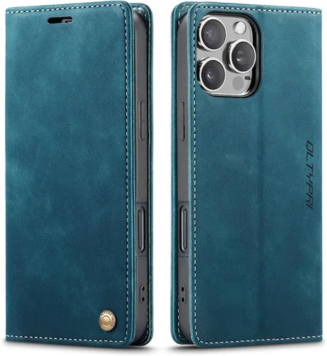 Miniatura 108 de QLTYPRI Para iPhone Air Case Wallet Con Tarjetero, Vintage PU Cuero Kickstand Cierre Magnético A Prueba De Golpes Folio Libro Funda Para IPhone 17