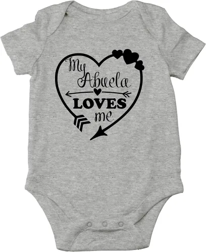 Miniatura 17 de CBTwear My Abuela Loves Me – Ropa de bebé – Divertido traje de bebé para recién nacido para niños y niñas