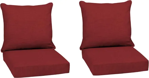 Miniatura 183 de Arden Outdoor Deep Seat Cushion Set, 24 x 24 pulgadas, Cojín para exteriores resistente al clima, a la lluvia y a la decoloración para silla, sofá