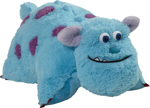 Pillow Pets Animal de Peluche Sulley de Monsters Inc de 16 pulgadas, Juguete de Peluche de Disney Monsters University Regalo para Niños