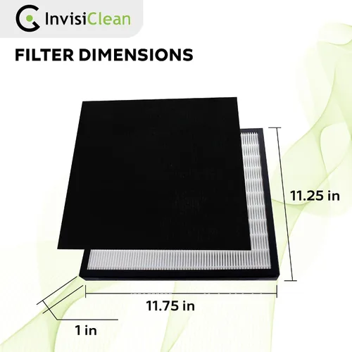 Miniatura 5 de InvisiClean Filtro de repuesto True Hepa con prefiltro de carbón activado, filtro original para purificadores de aire InvisiClean Aura IC-5018