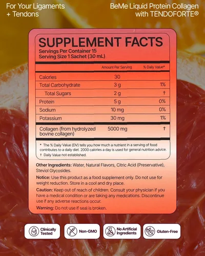Miniatura 3 de BeMe Performance Recovery Duo - Disparos de proteína líquida para apoyo muscular + 5,000 mg de colágeno TENDOFORTE para la salud del tendón