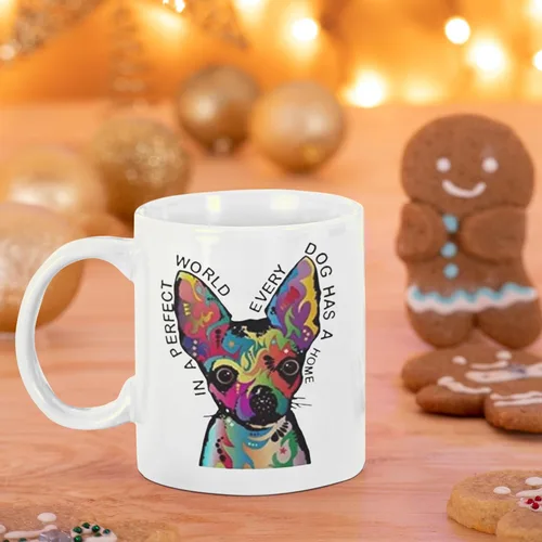 Miniatura 3 de DogsMakeMeHappy Taza de café para perros Chihuahua – Taza de café de cacao caliente de cerámica – La mejor idea de regalo en Navidad, aniversario